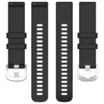Liquid Glossy Silver Buckle Silicone Watch Band - Image 3