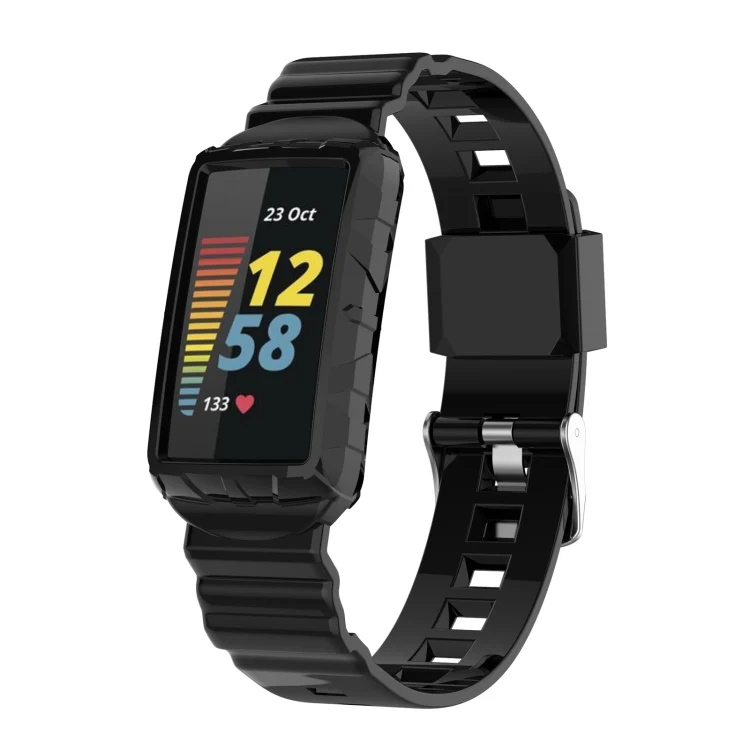 For Fitbit Charge 6 / 5 / 4 / 3 Armor Integrated TPU Watch Band