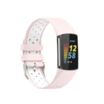 For Fitbit Charge 6 Dual Color Breathable Silicone Watch Band