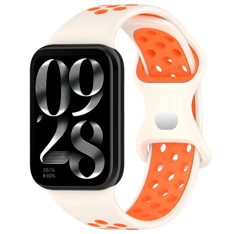 For Xiaomi Smart Band 9 Pro / 8 Pro Dual Color Butterfly Buckle Silicone Watch Band