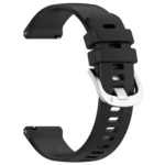 Liquid Glossy Silver Buckle Silicone Watch Band - Image 5