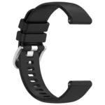 Liquid Glossy Silver Buckle Silicone Watch Band - Image 6