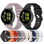 Liquid Glossy Silver Buckle Silicone Watch Band - Image 2