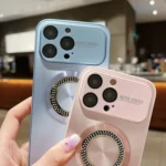 Large Window Diamond Magnifier Magnetic Phone Case, For iPhone 13, For iPhone 12 - Image 4