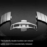 One Bead Butterfly Buckle Stainless Steel Metal Watch Band - Image 4