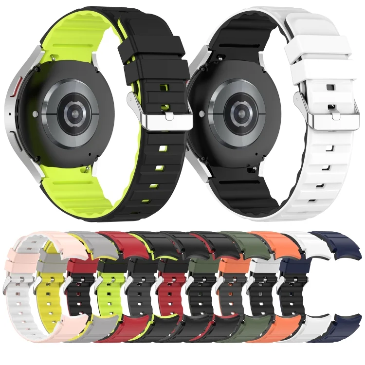 SYA0024161_B2.webp Two Color Horizontal Silicone Watch Band - Image 3