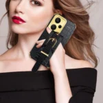 Electroplated Wrist Strap Crocodile Leather Back Phone Case, For Xiaomi Redmi Note 13 Pro+ - Image 5