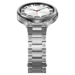 Dual Circle Curved Connection Stainless Steel Watch Band - Image 6