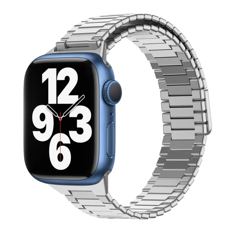 Bamboo Magnetic Stainless Steel Metal Watch Strap, For Apple Watch Series 7 41mm, For Apple Watch Series 7 45mm