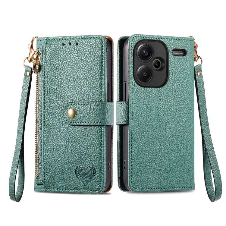SYA002437302A_1.webp Love Zipper Lanyard Leather Phone Case, For Xiaomi Redmi Note 13 Pro+ - Image 4