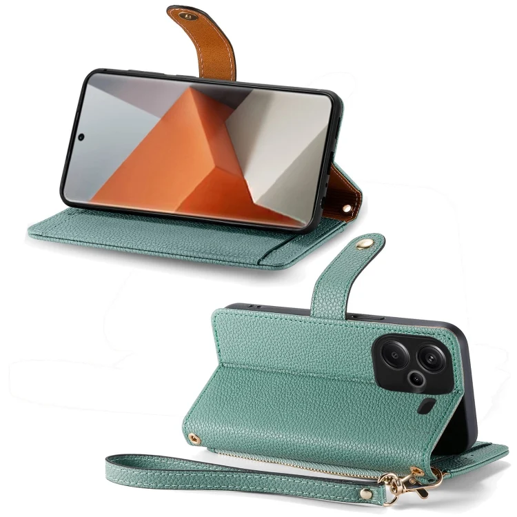 SYA002437302A_3.webp Love Zipper Lanyard Leather Phone Case, For Xiaomi Redmi Note 13 Pro+ - Image 6
