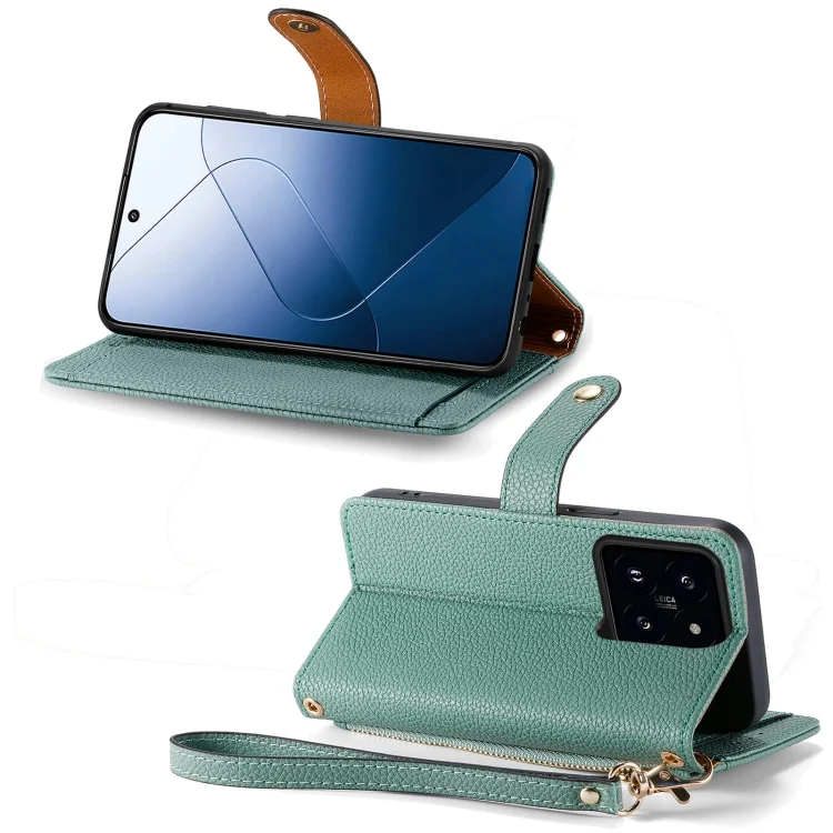 SYA002437304A_3.webp Love Zipper Lanyard Leather Phone Case, For Xiaomi 14 Pro, For Xiaomi 14, For Xiaomi Redmi 13C - Image 6