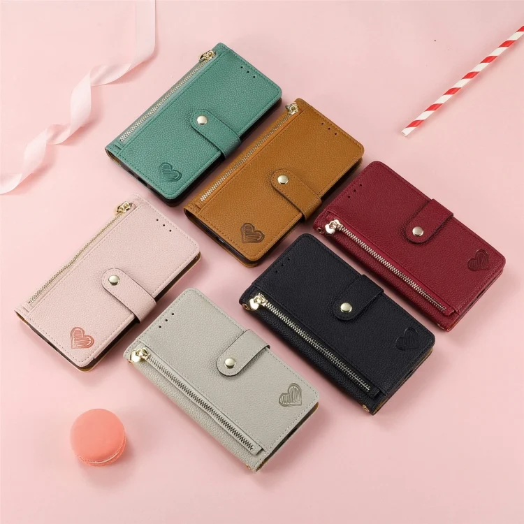 SYA0024373_B2.webp Love Zipper Lanyard Leather Phone Case, For Xiaomi 14 Pro, For Xiaomi 14, For Xiaomi Redmi 13C - Image 3