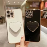 Electroplating Love Heart Holder TPU Phone Case, For iPhone 7 Plus / 8 Plus - Image 2