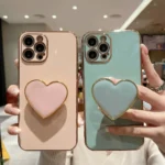 Electroplating Love Heart Holder TPU Phone Case, For iPhone 7 Plus / 8 Plus - Image 3