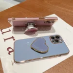 Electroplating Love Heart Holder TPU Phone Case, For iPhone 7 Plus / 8 Plus - Image 6