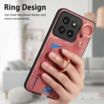 Retro Skin-feel Ring Card Bag Phone Case with Hang Loop, For Xiaomi 14 Pro, For Xiaomi 14, For Xiaomi Redmi Note 13 Pro+ - Image 3