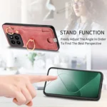 Retro Skin-feel Ring Card Bag Phone Case with Hang Loop, For Xiaomi 14 Pro, For Xiaomi 14, For Xiaomi Redmi Note 13 Pro+ - Image 7