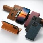 Suteni J02 Oil Wax Wallet Leather Phone Case, For iPhone 15 Pro Max, For iPhone 15 Pro, For iPhone 15 Plus, For iPhone 15 - Image 2