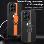 Magnetic Litchi Leather Back Phone Case with Holder, For Xiaomi Redmi Note 12 4G, For Xiaomi Civi 3, For Redmi Note 12 Pro 5G Global, For Xiaomi Redmi 12C, For Xiaomi Redmi K60 / K60 Pro... - Image 3