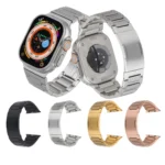 Stainless Steel H-Shaped Fold Buckle Watch Band, For Apple Watch Series 5 40mm, For Apple Watch Series 4 44mm, For Apple Watch Series 4 40mm, For Apple Watch Series 3 38mm... - Image 2