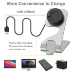 JUNSUNMAY For Garmin Venu 3 / Venu 3S USB Port Aluminum Alloy Watch Charger Holder, Length: 1.5m - Image 7