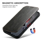 Suteni J05 Leather Magnetic MagSafe Phone Case, For iPhone 16 Pro Max, For iPhone 16 Pro, For iPhone 16 Plus, For iPhone 16, For iPhone 15 Pro Max - Image 3