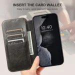 Suteni J05 Leather Magnetic MagSafe Phone Case, For iPhone 16 Pro Max, For iPhone 16 Pro, For iPhone 16 Plus, For iPhone 16, For iPhone 15 Pro Max - Image 5