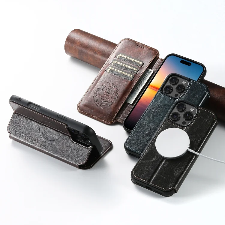 SYA0024634_B1.webp Suteni J05 Leather Magnetic MagSafe Phone Case, For iPhone 16 Pro Max, For iPhone 16 Pro, For iPhone 16 Plus, For iPhone 16, For iPhone 15 Pro Max - Image 2