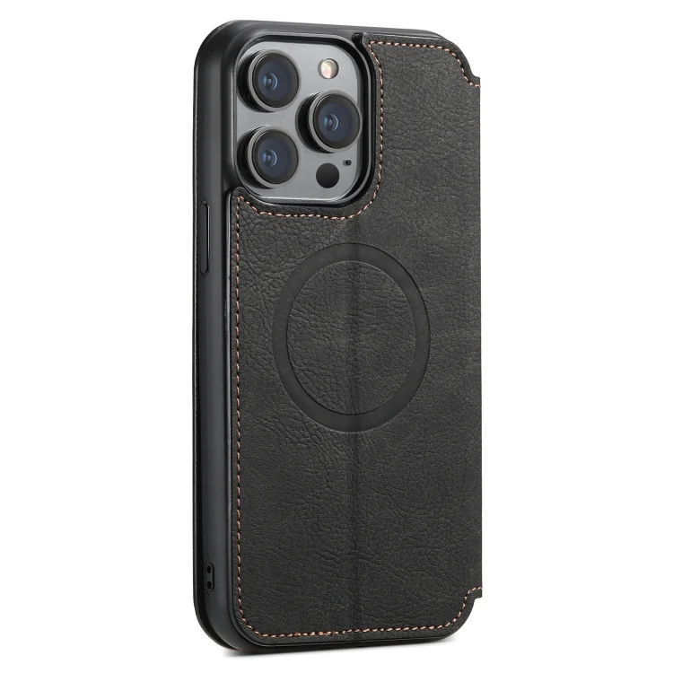 SYA002464803A_2.webp Suteni J06 Retro Matte Litchi Texture Leather MagSafe Phone Case, For iPhone 15 Plus, For iPhone 15 - Image 5