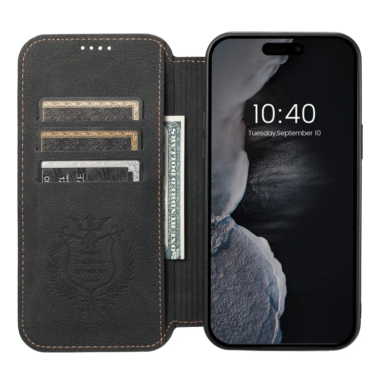 SYA002464803A_3.webp Suteni J06 Retro Matte Litchi Texture Leather MagSafe Phone Case, For iPhone 15 Plus, For iPhone 15 - Image 6