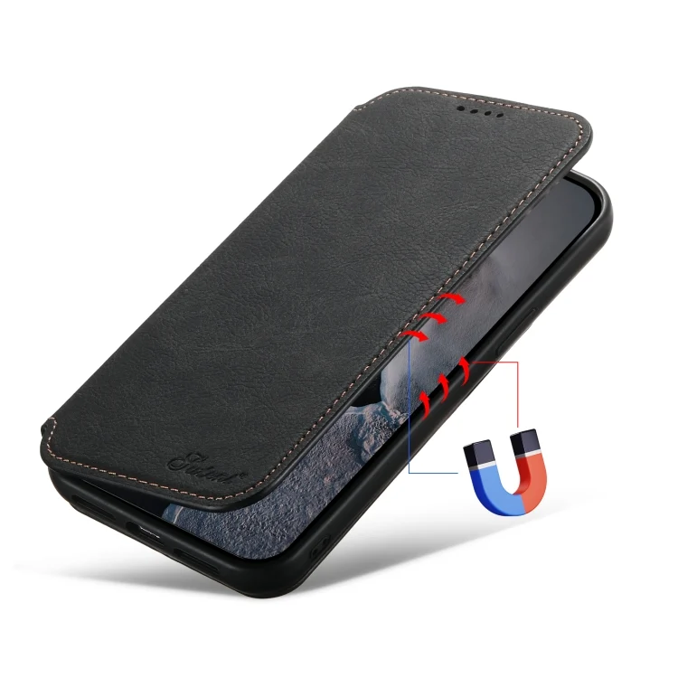 SYA002464803A_5.webp Suteni J06 Retro Matte Litchi Texture Leather MagSafe Phone Case, For iPhone 15 Plus, For iPhone 15 - Image 8