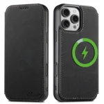 Suteni J06 Retro Matte Litchi Texture Leather MagSafe Phone Case, For iPhone 16 Pro Max, For iPhone 16 Pro, For iPhone 16 Plus, For iPhone 16, For iPhone 15 Pro Max, For iPhone 15 Pro