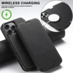 Suteni J06 Retro Matte Litchi Texture Leather MagSafe Phone Case, For iPhone 16 Pro Max, For iPhone 16 Pro, For iPhone 16 Plus, For iPhone 16, For iPhone 15 Pro Max, For iPhone 15 Pro - Image 4