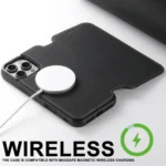 Suteni J06 Retro Matte Litchi Texture Leather MagSafe Phone Case, For iPhone 16 Pro Max, For iPhone 16 Pro, For iPhone 16 Plus, For iPhone 16, For iPhone 15 Pro Max, For iPhone 15 Pro - Image 6