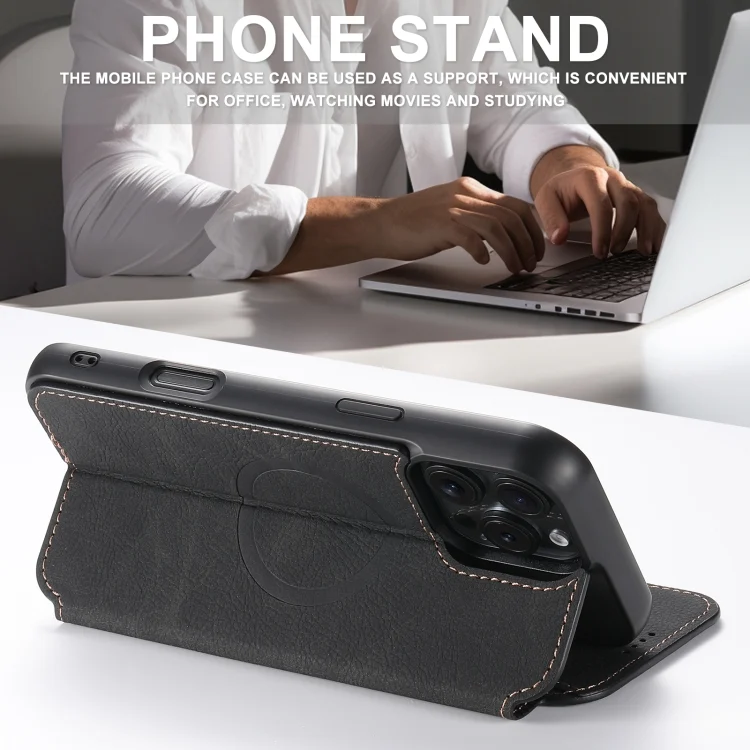 SYA002464808A_4.webp Suteni J06 Retro Matte Litchi Texture Leather MagSafe Phone Case, For iPhone 16 Pro Max, For iPhone 16 Pro, For iPhone 16 Plus, For iPhone 16, For iPhone 15 Pro Max, For iPhone 15 Pro - Image 7