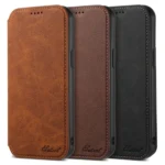 Suteni J06 Retro Matte Litchi Texture Leather MagSafe Phone Case, For iPhone 15 Plus, For iPhone 15 - Image 3