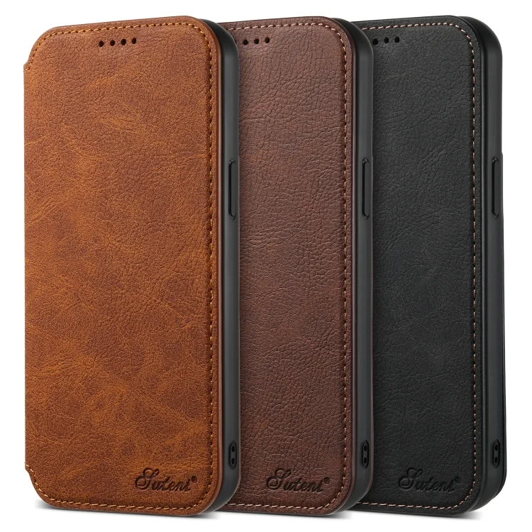 SYA0024648_B2.webp Suteni J06 Retro Matte Litchi Texture Leather MagSafe Phone Case, For iPhone 15 Plus, For iPhone 15 - Image 3
