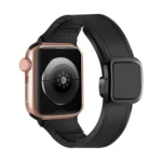 Fold Magnetic Square Buckle PU Silicone Watch Band, For Apple Watch Ultra 2 49mm, For Apple Watch Series 9 45mm