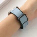 Fold Magnetic Square Buckle PU Silicone Watch Band, For Apple Watch Series 3 38mm, For Apple Watch Series 3 42mm - Image 4