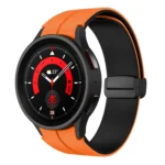 Two Color Magnetic Folding Buckle Silicone Watch Band