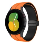 Two Color Magnetic Folding Buckle Silicone Watch Band