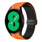 Two Color Magnetic Folding Buckle Silicone Watch Band
