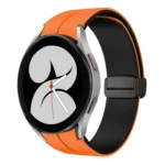 Two Color Magnetic Folding Buckle Silicone Watch Band
