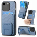 Carbon Fiber Card Bag Fold Stand Phone Case, For iPhone 6 / 6s