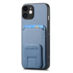 Carbon Fiber Card Bag Fold Stand Phone Case, For iPhone 11, For iPhone 11 Pro, For iPhone XR, For iPhone XS Max - Image 3