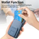 Carbon Fiber Card Bag Fold Stand Phone Case, For iPhone 11, For iPhone 11 Pro, For iPhone XR, For iPhone XS Max - Image 5