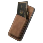 Retro Leather Card Bag Magnetic Phone Case, For iPhone 15, For iPhone 14 Plus, For iPhone 14 - Image 5