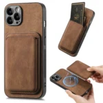 Retro Leather Card Bag Magnetic Phone Case, For iPhone 15 Pro Max, For iPhone 15 Pro, For iPhone 15 Plus