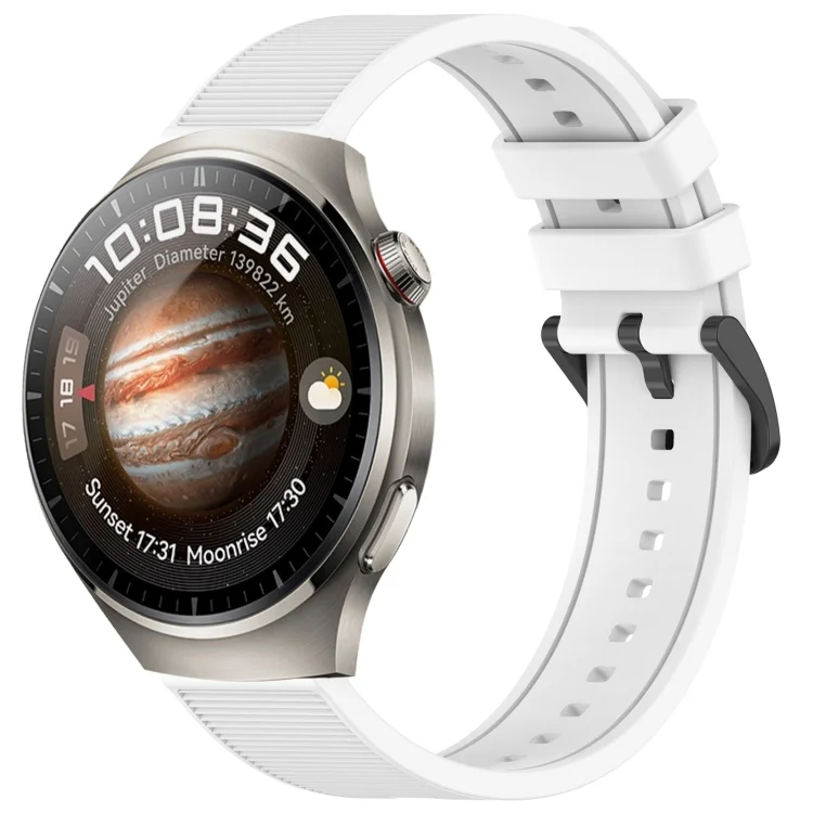 22mm Textured Silicone Solid Color Watch Band